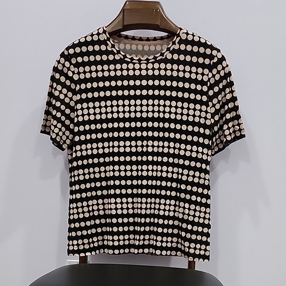 Tory Burch Black and White Short Sleeve Tee